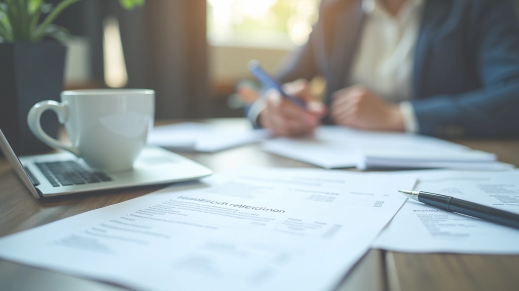 Documents fiscaux et calculatrice sur un bureau d'impôts avec classeurs d'organisation