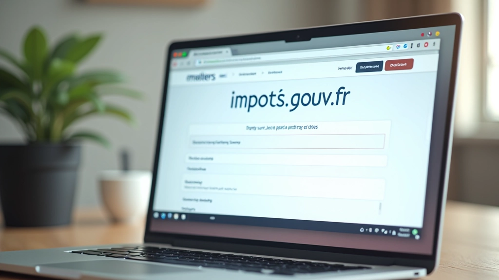 Interface du site impots.gouv.fr sur un écran