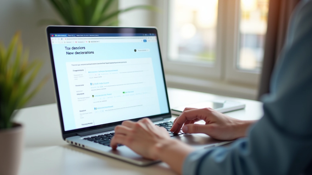 Écran d'ordinateur affichant le formulaire de déclaration d'impôts sur le site impots.gouv.fr avec des informations remplies