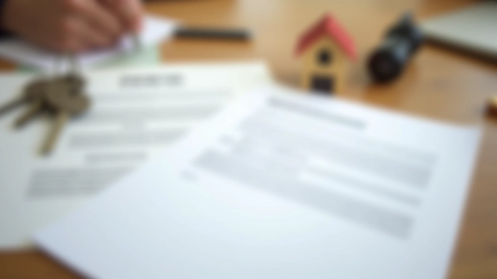 Contrat immobilier avec clés de maison et documents hypothécaires sur table